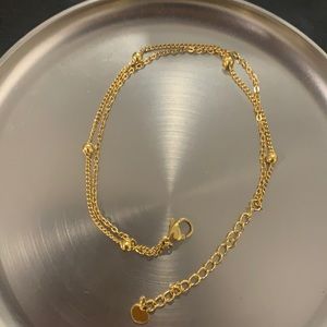 Double layered Gold anklet